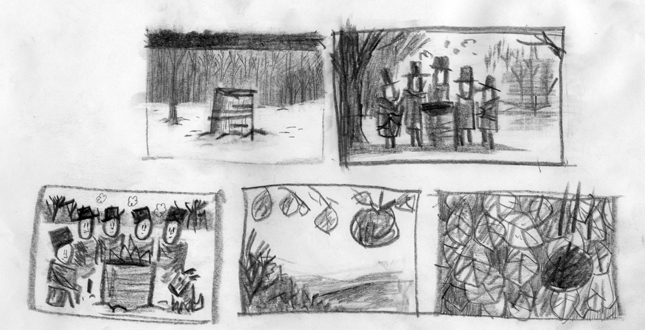 Pilgrim Sketch Drawing