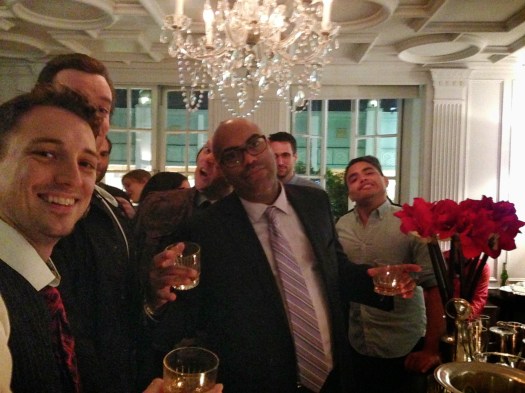 The JibJab guys look snappy, while the girls were off having their own holiday dance party.